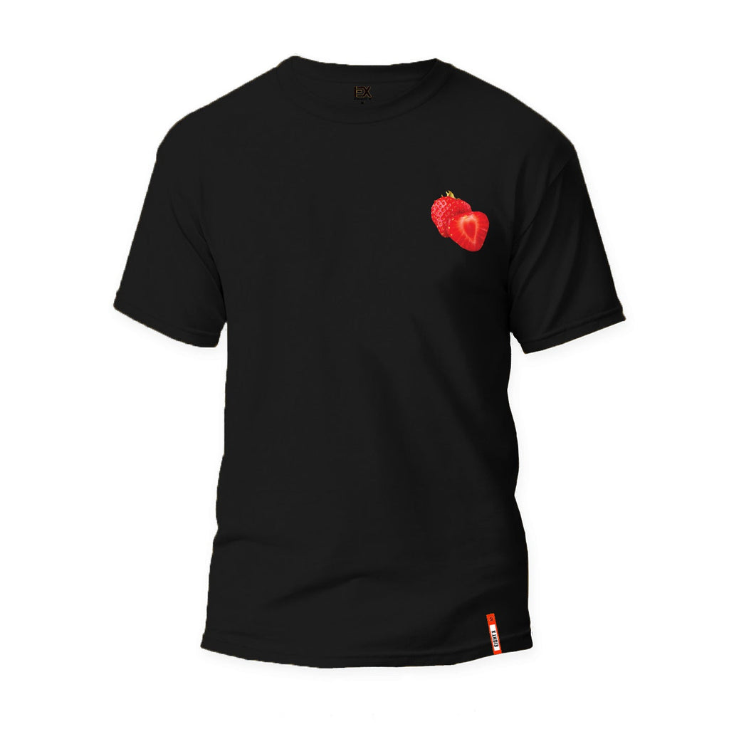 Strawberries Graphic T-Shirt - Black  Eight-X