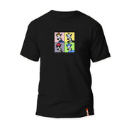 The Four Giraffes Graphic T-Shirt - Black  Eight-X