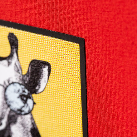 The Four Giraffes Graphic T-Shirt - Red  Eight-X