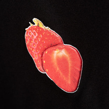 Strawberries Graphic T-Shirt - Black  Eight-X