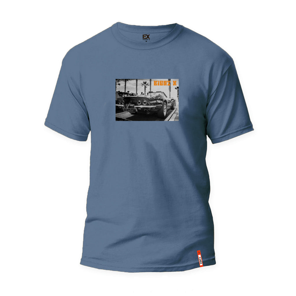 American Muscle Graphic T-Shirt - Blue Graphic T-Shirts Eight-X
