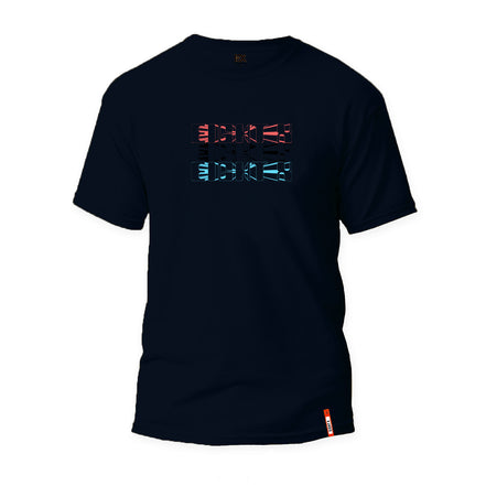 Rocket Pop Logo Graphic T-shirt - Navy Graphic T-Shirts Eight-X