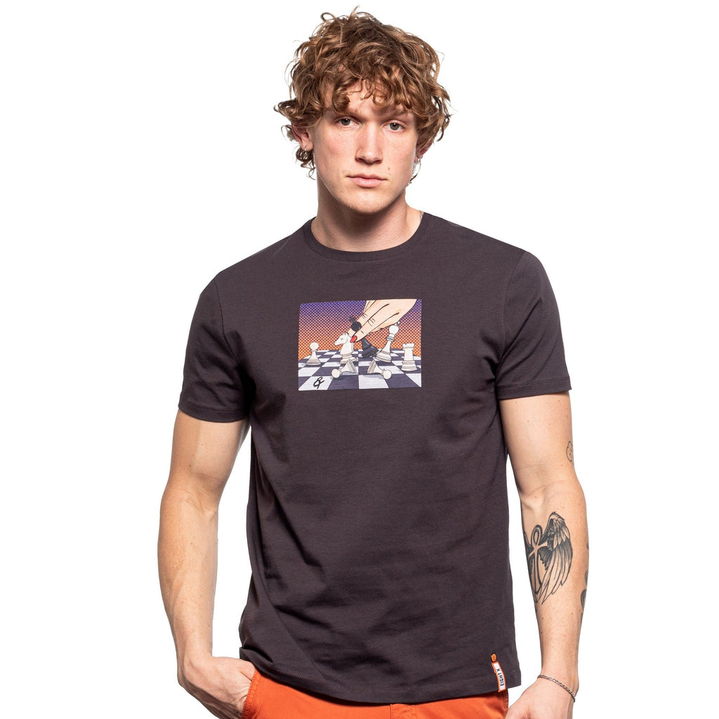 Knight Fall Graphic T-Shirt - Grey  Eight-X
