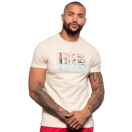 Rocket Pop Logo Graphic T-Shirt - Beige Graphic T-Shirts Eight-X