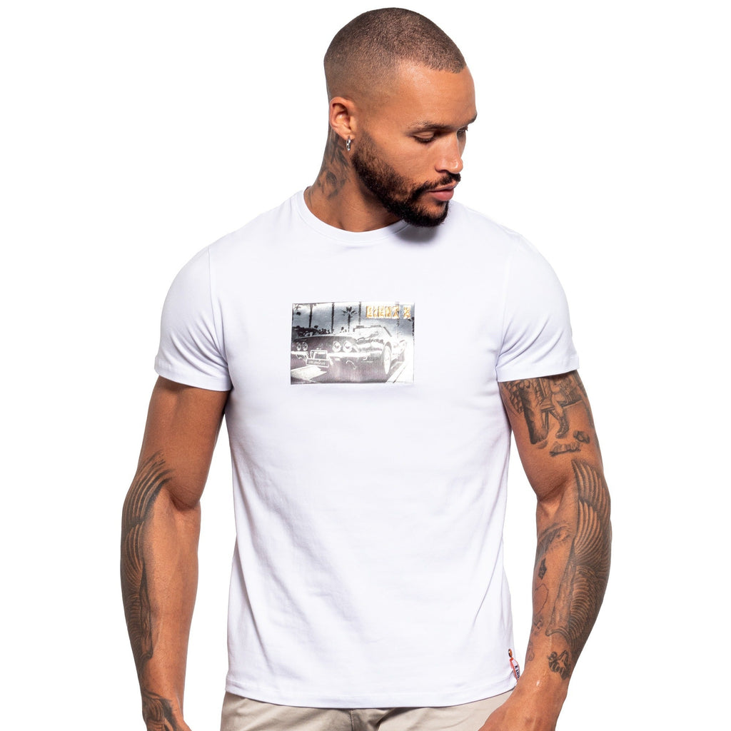 American Muscle Graphic T-Shirt - White Graphic T-Shirts Eight-X