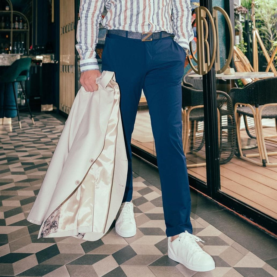 Slim Fit Chino Pants - Navy – Eight-X