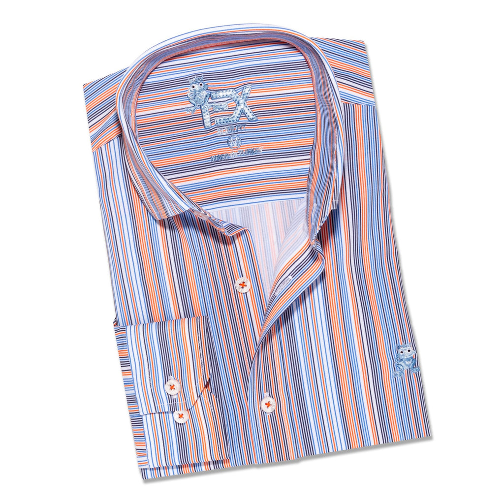 The Knickerbocker FROG Striped Button Down Shirt  Eight-X   