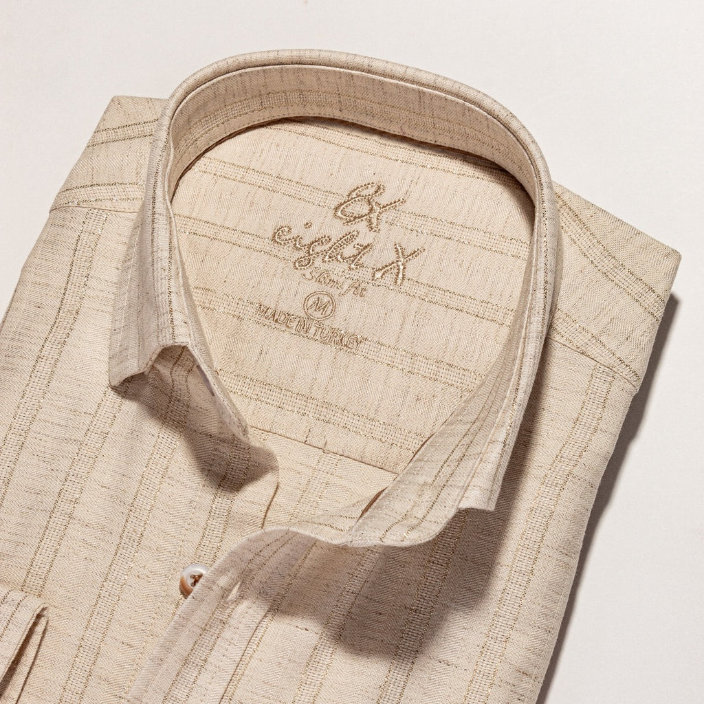 Royal Stitch Jacquard Button Down Shirt - Desert Sand  Eight-X   