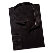 Skull Jacquard Button Down Shirt - Black Button Down Shirts Eight-X BLACK S 