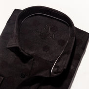 Skull Jacquard Button Down Shirt - Black Button Down Shirts Eight-X   