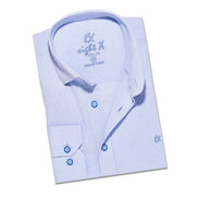 Seersucker Button Down Shirt - Blue Button Down Shirts Eight-X BLUE S 