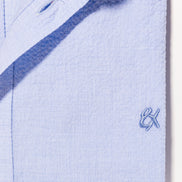 Seersucker Button Down Shirt - Blue Button Down Shirts Eight-X   