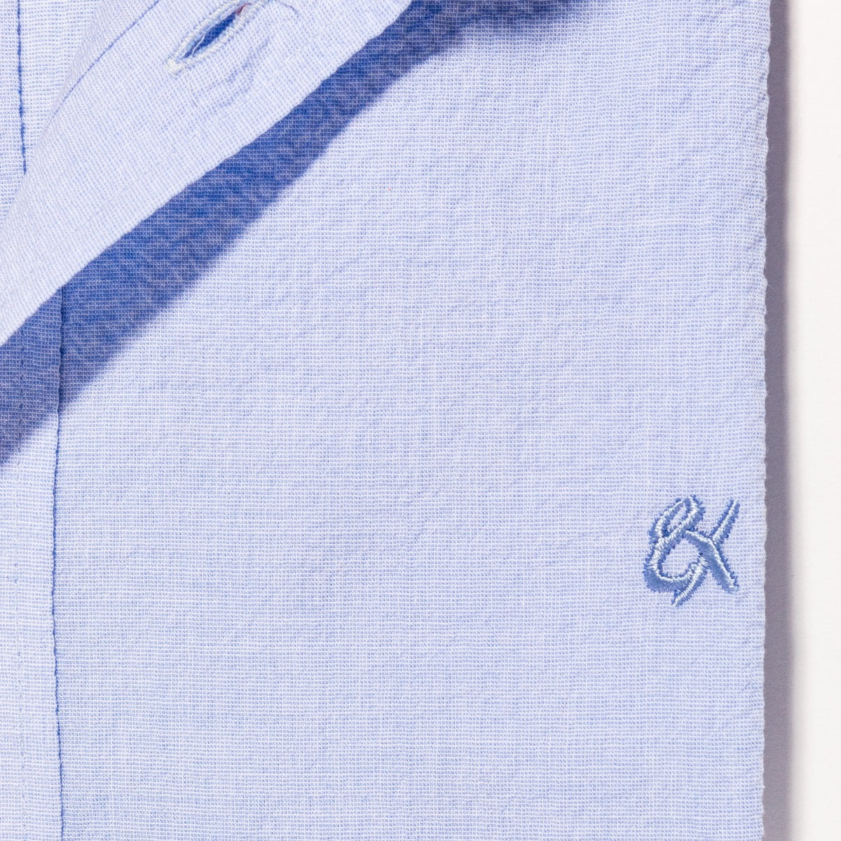 Seersucker Button Down Shirt - Blue Button Down Shirts Eight-X   