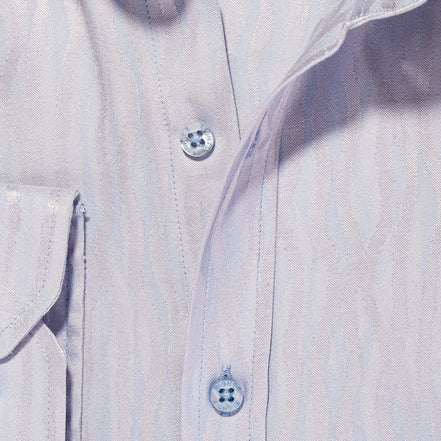 Hot Streak Jacquard Button Down Shirt - Blue Button Down Shirts Eight-X   