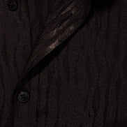 Hot Streak Jacquard Button Down Shirt - Black Button Down Shirts Eight-X   