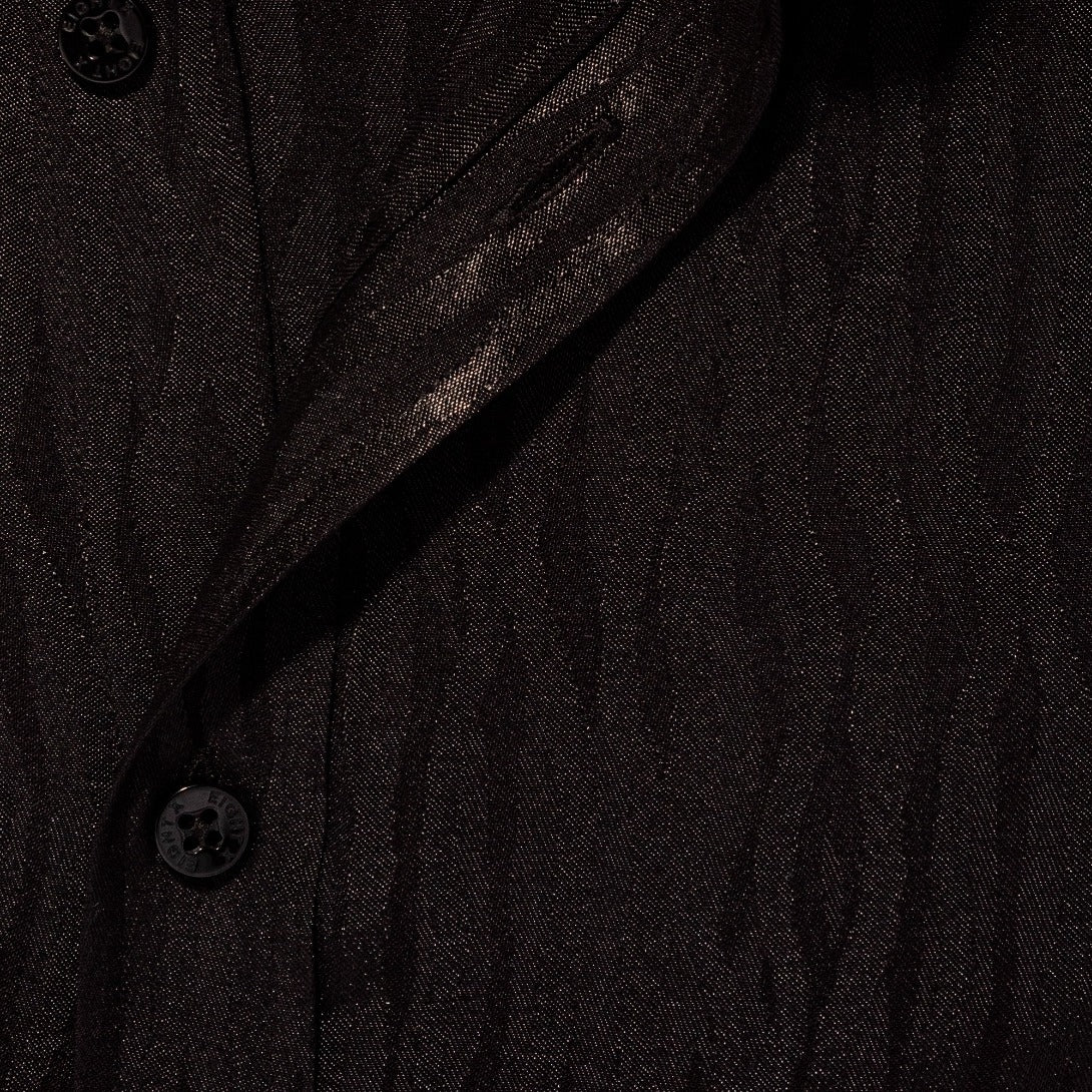 Hot Streak Jacquard Button Down Shirt - Black Button Down Shirts Eight-X   