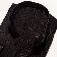 Hot Streak Jacquard Button Down Shirt - Black Button Down Shirts Eight-X   