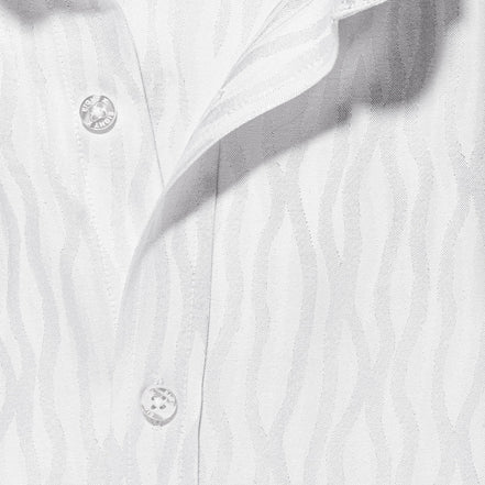 Hot Streak Jacquard Button Down Shirt - Silver Button Down Shirts Eight-X   