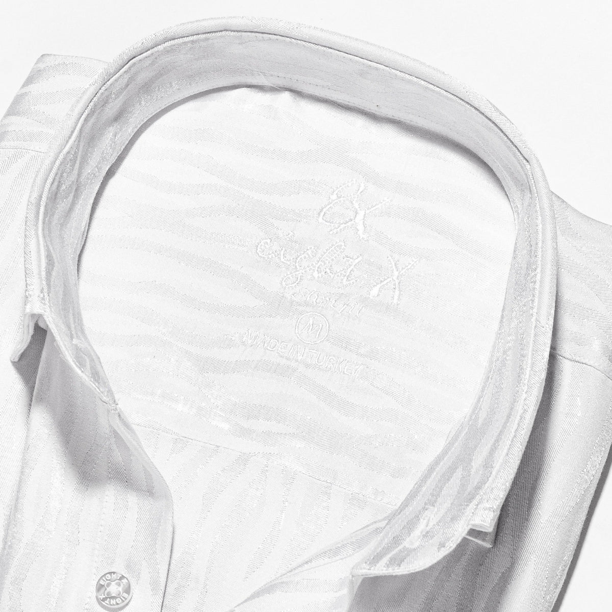 Hot Streak Jacquard Button Down Shirt - Silver Button Down Shirts Eight-X   