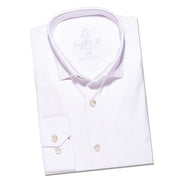 Solid Cotton Slim Fit Button Down Shirt - White Button Down Shirts Eight-X WHITE S 