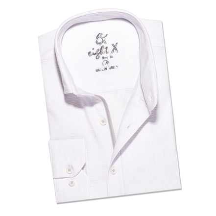 Piped Seersucker Button Down Shirt Button Down Shirts Eight-X WHITE S 