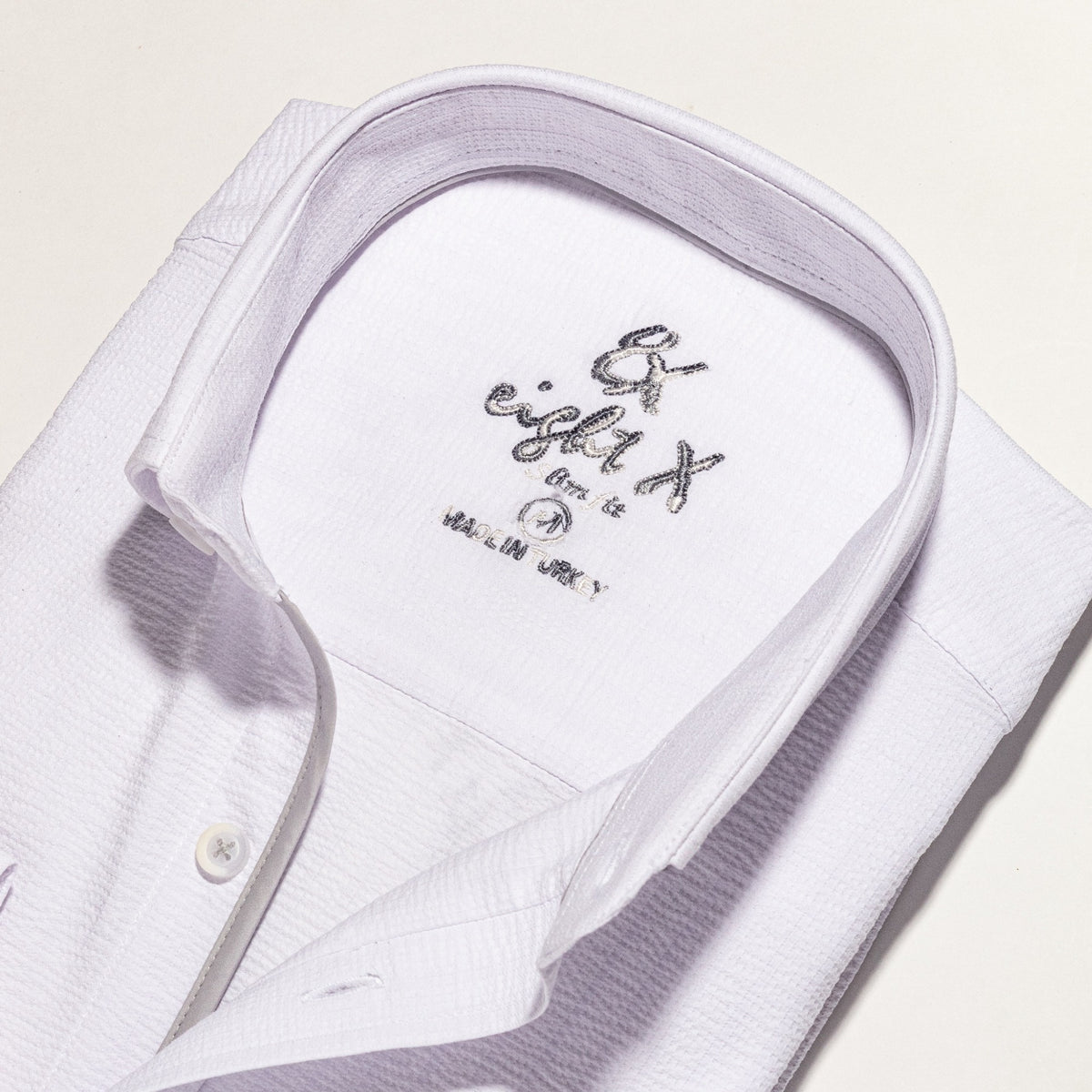 Piped Seersucker Button Down Shirt Button Down Shirts Eight-X   