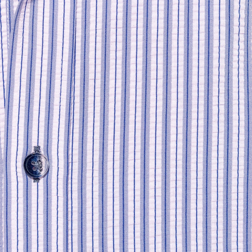 Extra Striped Seersucker Button Down Shirt  Eight-X   