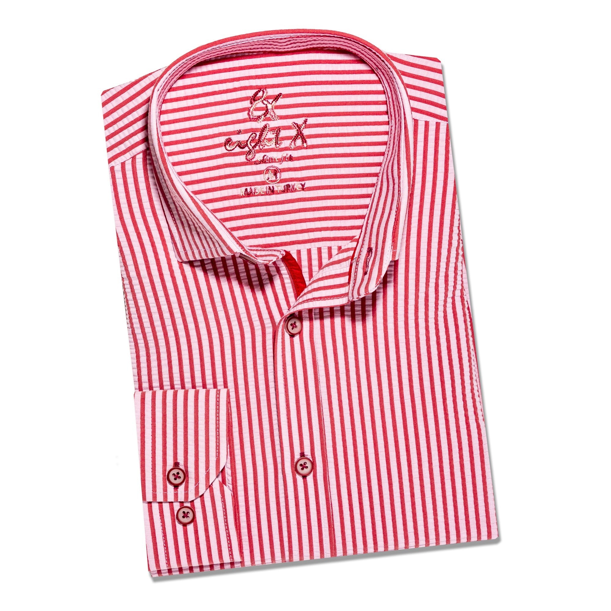 Striped Seersucker Button Down Shirt Button Down Shirts Eight-X