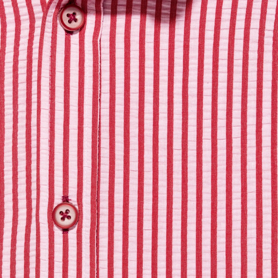 Striped Seersucker Button Down Shirt  Eight-X   