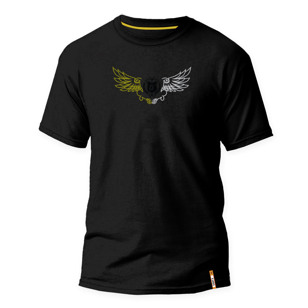 Black Edition Graphic T-Shirt - Wings Graphic T-Shirts Eight-X BLACK S 