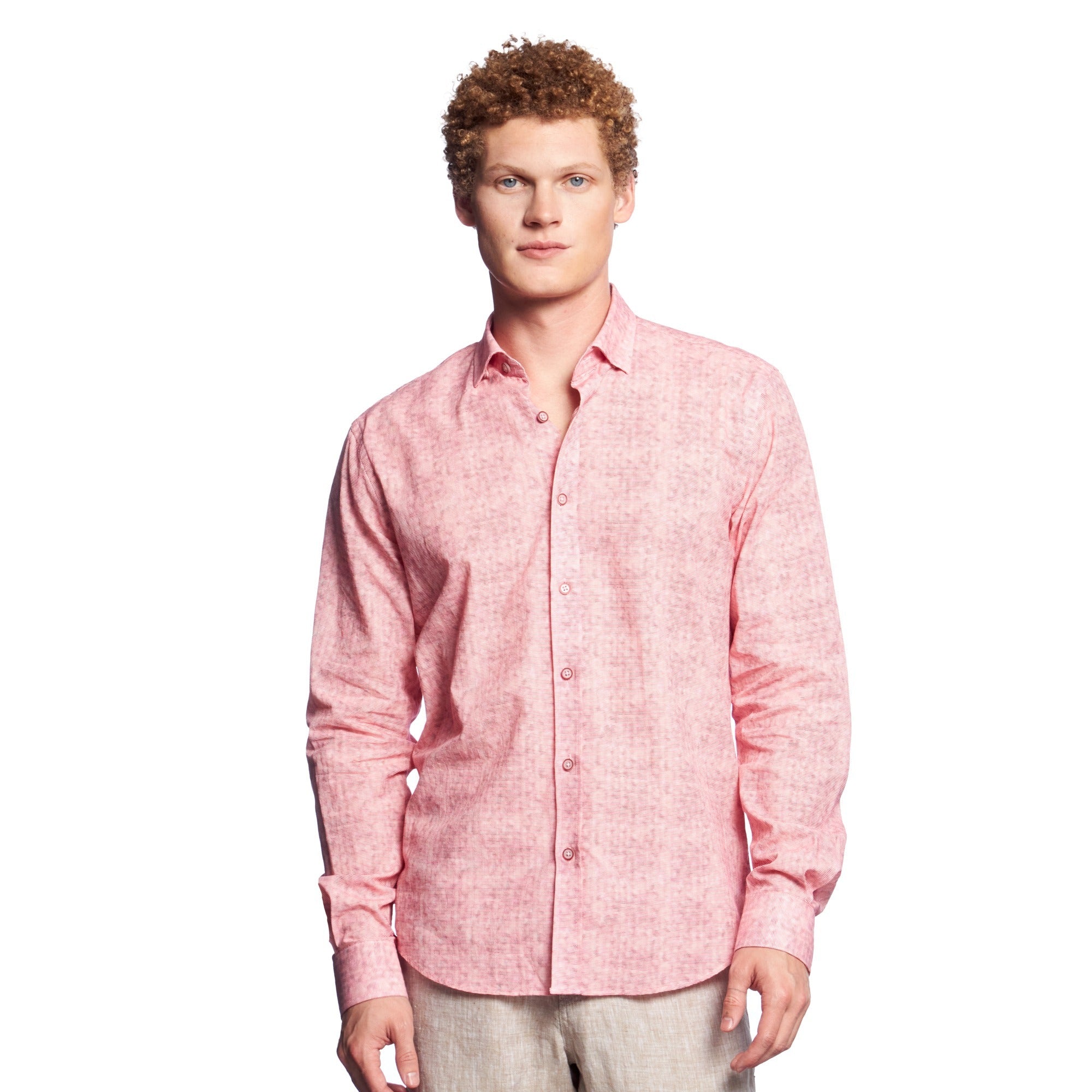 Red Trinitite Button Down Shirt Button Down Shirts Eight-X RED S