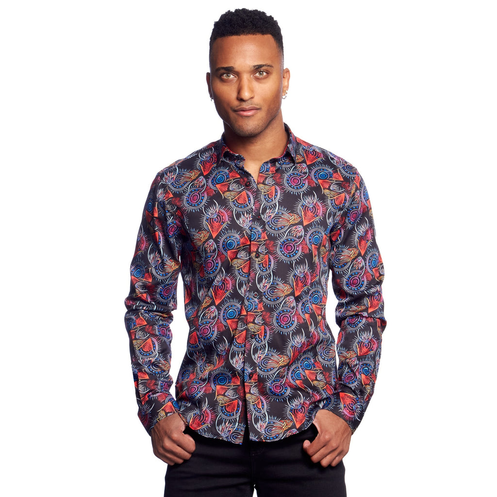 Mage Button Down Shirt  Eight-X MULTI S 