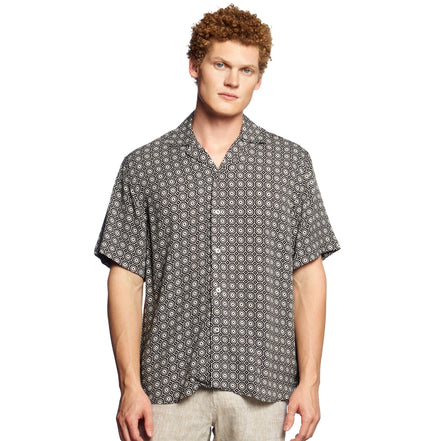 Vision Relaxed Fit Short Sleeve Button Down Shirt  Eight-X MULTI S 
