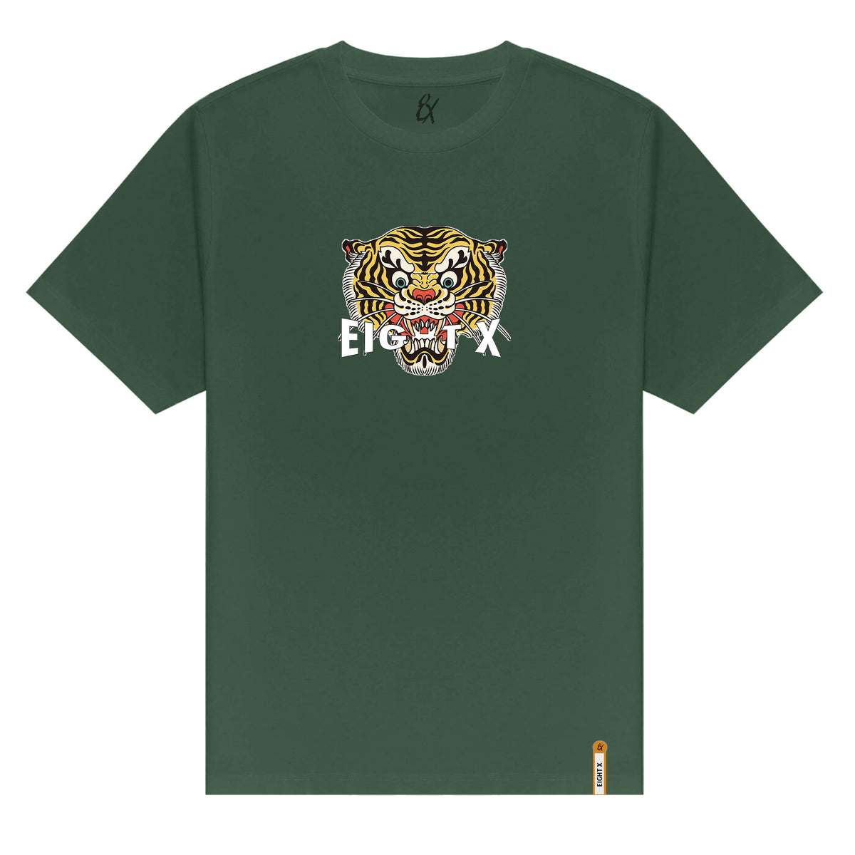 Feline Graphic T-Shirt - Green Graphic T-Shirts Eight-X GREEN S