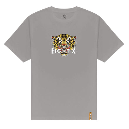 Feline Graphic T-Shirt - Grey Graphic T-Shirts Eight-X GREY S