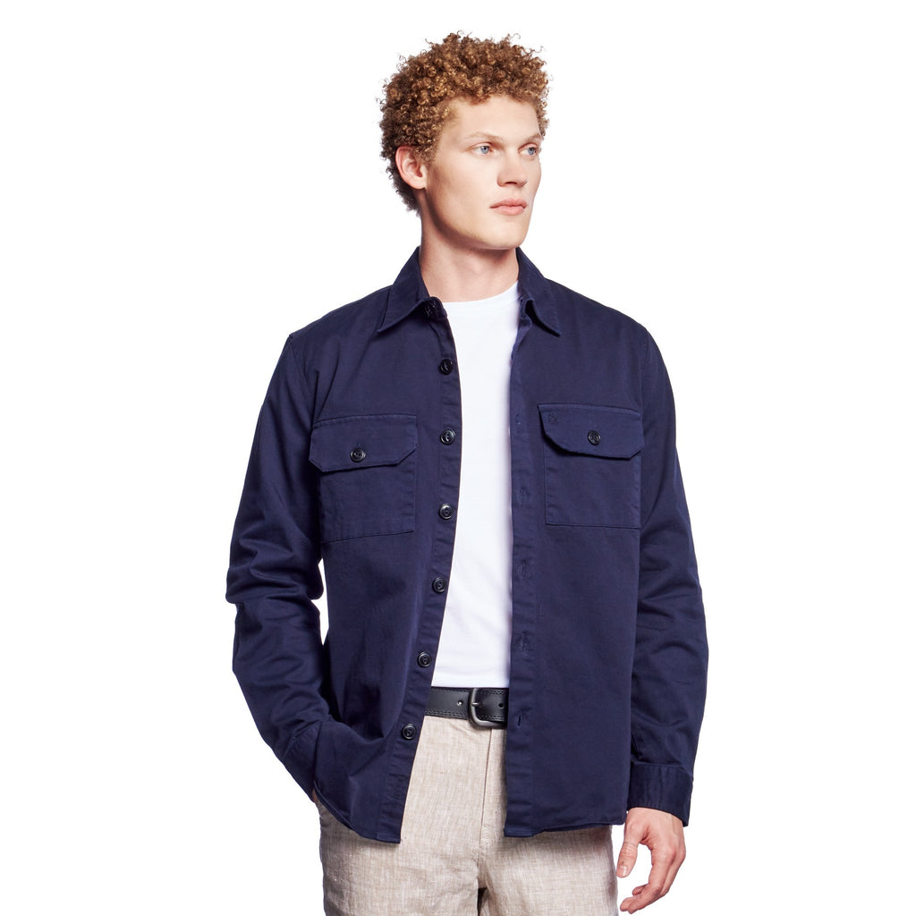 The Journeyman Heavyweight Overshirt - Navy  Eight-X NAVY S 