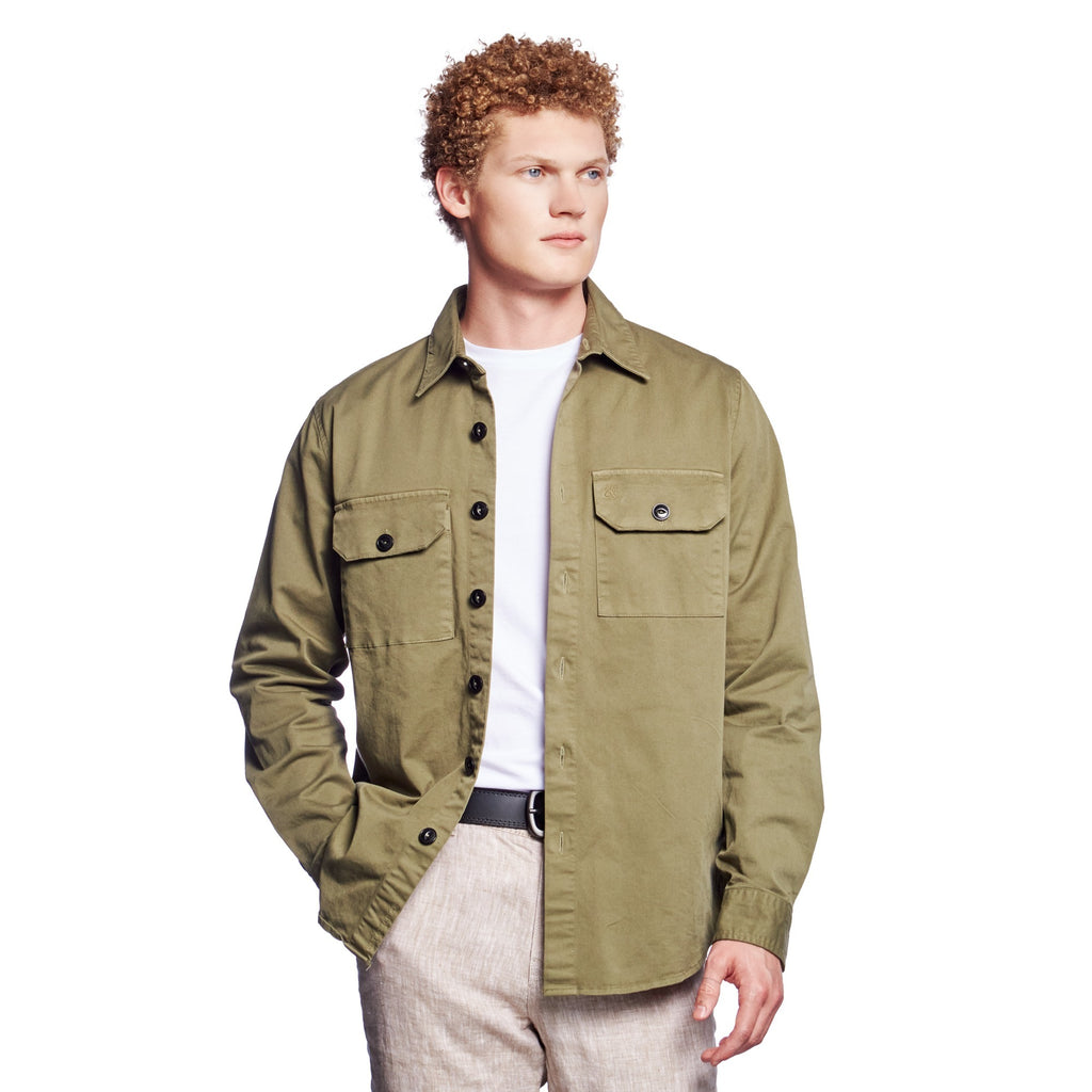 The Journeyman Heavyweight Overshirt - Forest  Eight-X GREEN S 