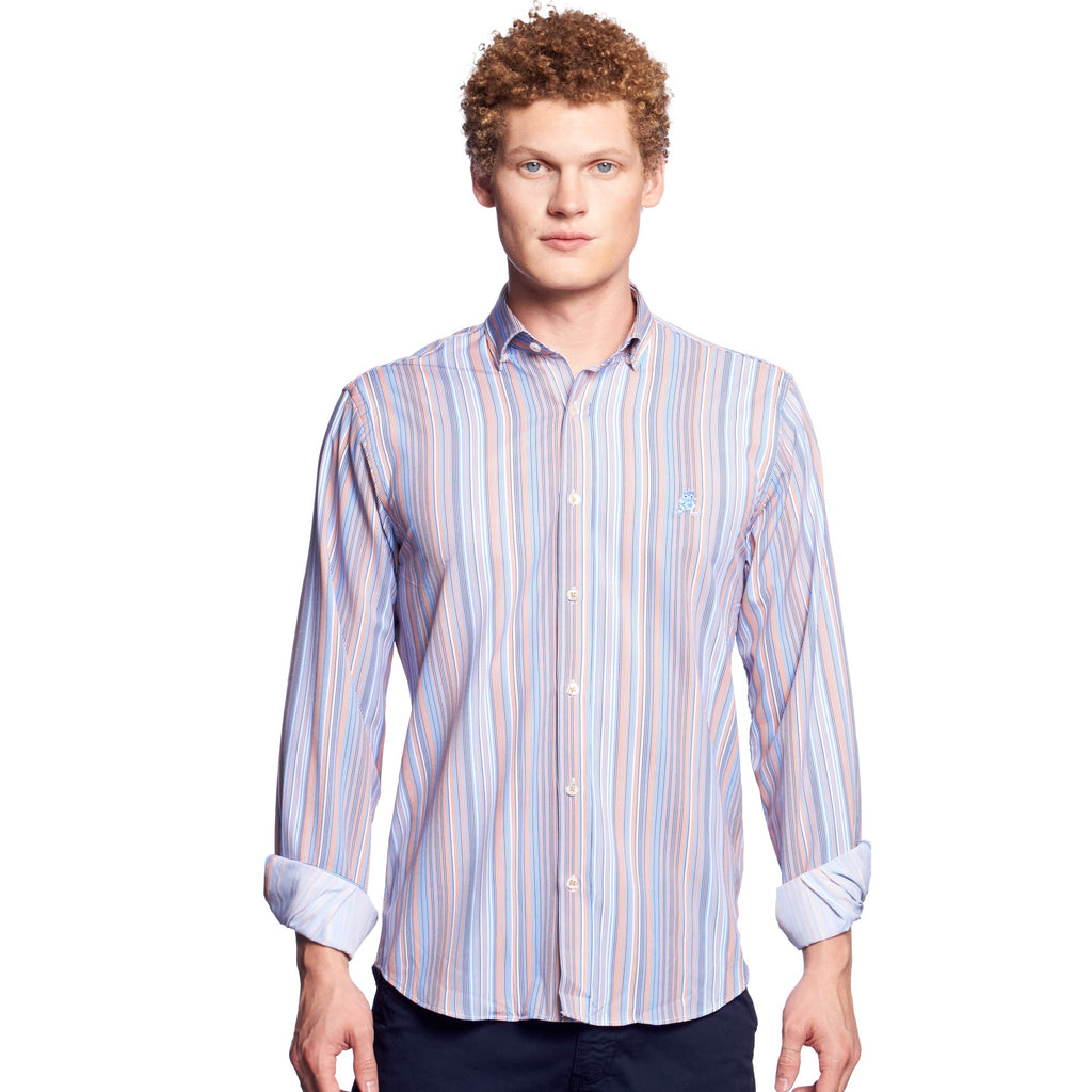 The Knickerbocker FROG Striped Button Down Shirt  Eight-X MULTI S 