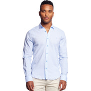 Seersucker Button Down Shirt - Blue Button Down Shirts Eight-X   