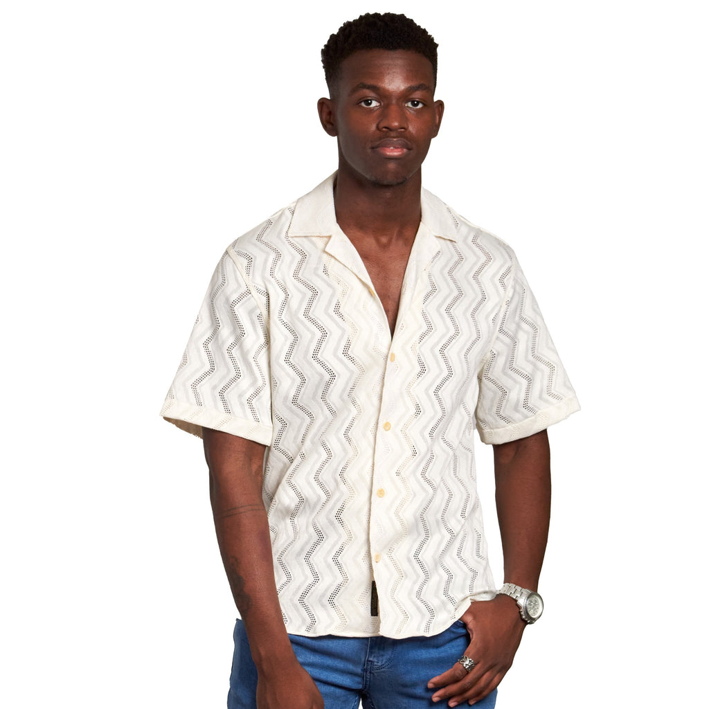Canary Crochet Relaxed Fit Short Sleeve Shirt  Eight-X   