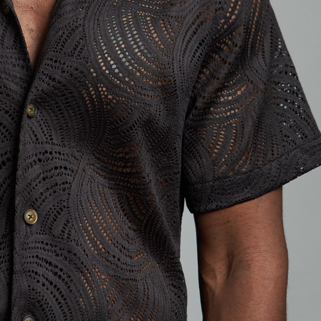 Mauritius Crochet Relaxed Fit Short Sleeve Shirt  Eight-X   