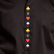 Royal Flush PM Limited Edition Button Down Shirt - Black  Eight-X   