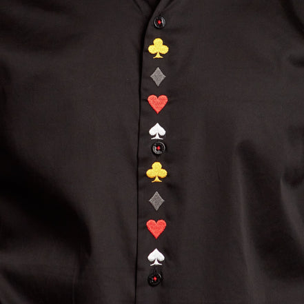 Royal Flush PM Limited Edition Button Down Shirt - Black  Eight-X   