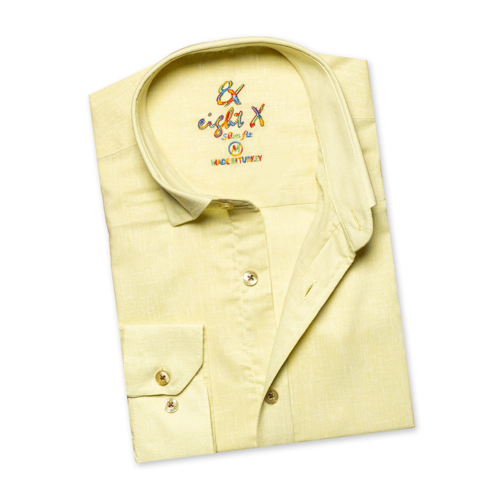 Bottle Shop Button Down Shirt - Yellow Long Sleeve Button Down Eight-X   