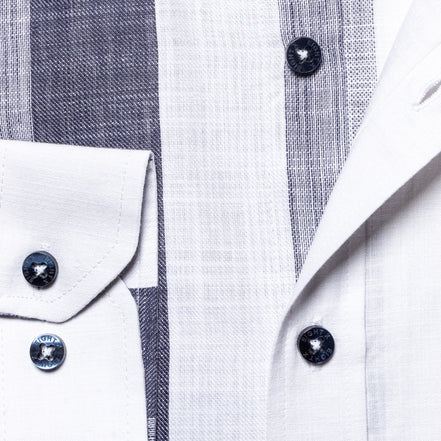 Naturally Striped Remix Long Sleeve Button Down Shirt - Navy Long Sleeve Button Down Eight-X   