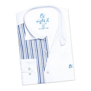 Quarter Striped Cotton Button Down Shirt  Eight-X   