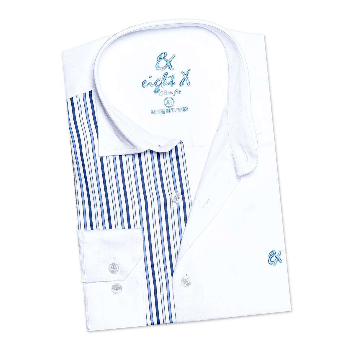 Quarter Striped Cotton Button Down Shirt  Eight-X   