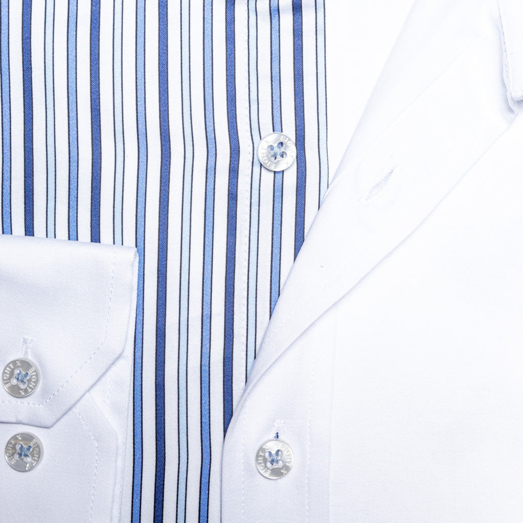 Quarter Striped Cotton Button Down Shirt  Eight-X   