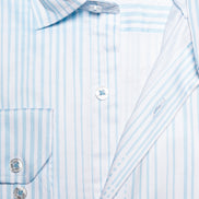Types Of Stripes Button Down Shirt - Blue Sets Eight-X