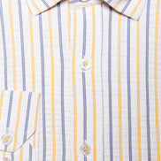 Striped Seersucker Button Down Shirt - Sunrise  Eight-X   
